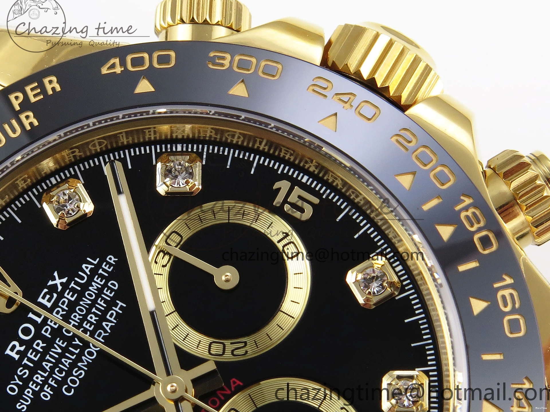 MiroTime 0308 StreetReady DAYTONA 116518 APSF 1:1 BEST EDITION BLACK DIAMONDS DIAL ON OYSTERFLEX RUBBER STRAP SH 1780